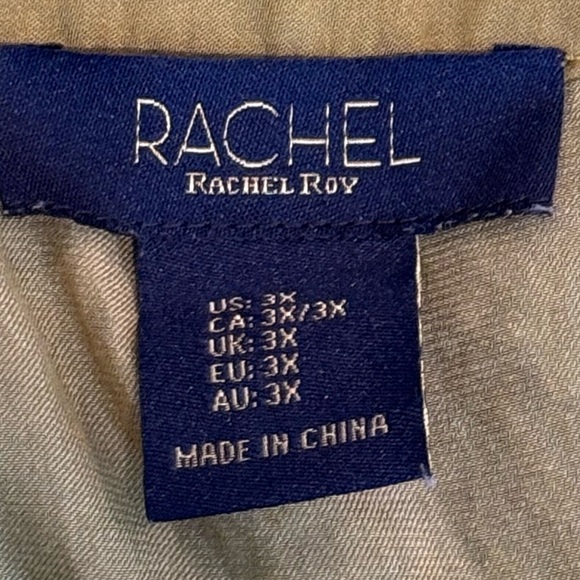 RACHEL Rachel Roy women green olive Casual blouse/ size 3XL - Picture 6 of 7